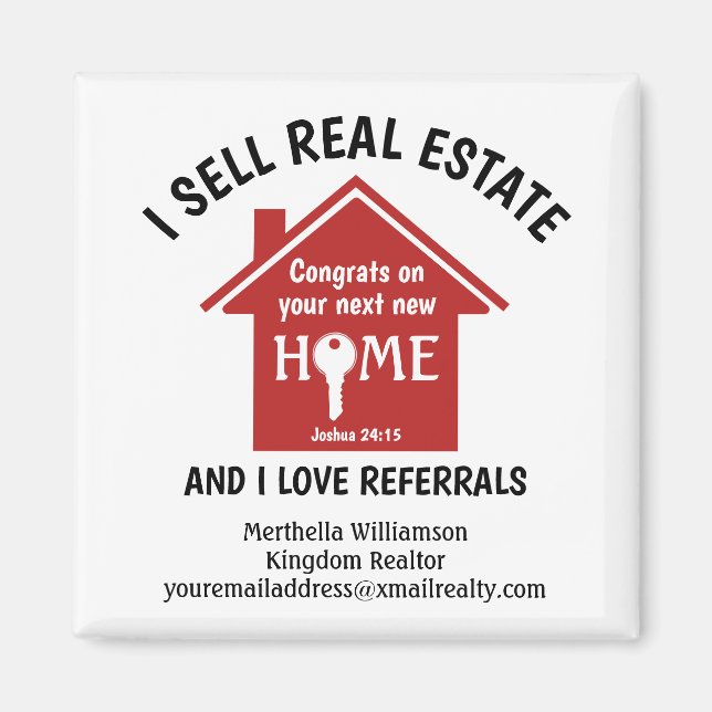  Modern Realtor I SELL REAL ESTATE Magnet (Front)