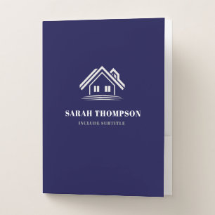 Modern Realtor Logo Business Promo Design Binder Pocket Folder