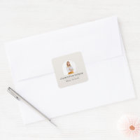 Modern Realtor Name Badge with Photo Arch Elegant