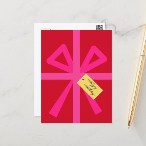 Modern Realtor Personalized Business Greetings Holiday Postcard