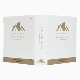 Modern Realtor Promotional Custom Real estate 3 Ring Binder