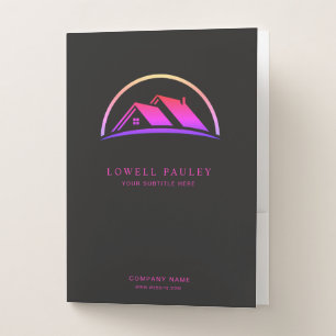 Modern Realtor Promotional minimalist elegant Pocket Folder
