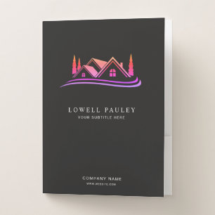 Modern Realtor Promotional minimalist elegant Pocket Folder
