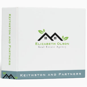 Modern Realtor Promotional Real Estate agents 3 Ring Binder