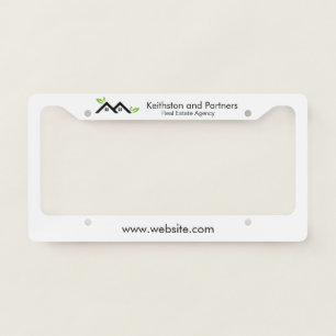 Modern Realtor Promotional Real Estate agents License Plate Frame