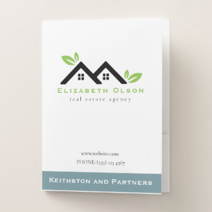 Modern Realtor Promotional Real Estate agents Pocket Folder