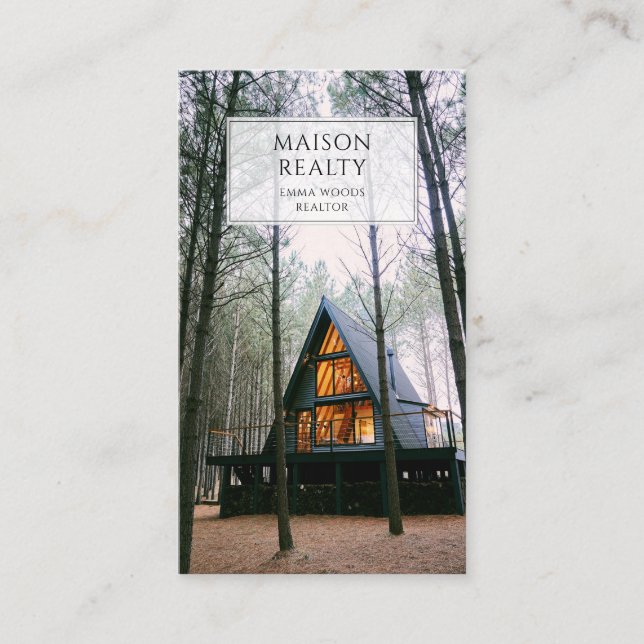 Modern Realtor Real Estate Business Card (Front)