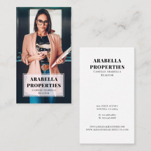 Modern Realtor Real Estate Photo Business Card
