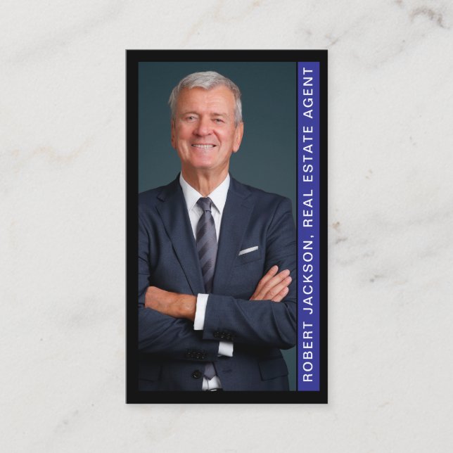 Modern Realtor Real Estate QR Code Business Card (Front)