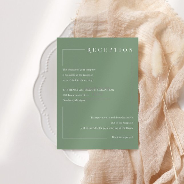 Modern reception card, initials enclosure card (Creator Uploaded)