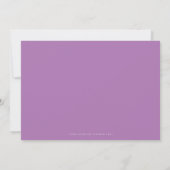 MODERN RECIPE CARD organiser bold minimal purple (Back)