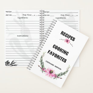 Modern Recipe Organizer - Personalized Kitchen Notebook