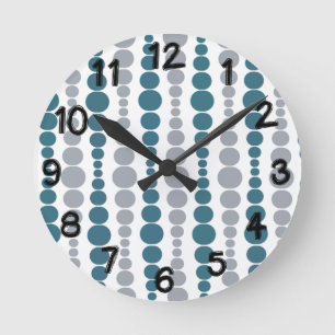 Modern Rectangles  Round Clock