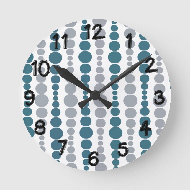 Modern Rectangles  Round Clock (Front)