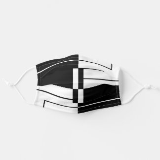 Modern rectangular geometric pattern adult cloth face mask