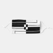 Modern rectangular geometric pattern adult cloth face mask (Front, Folded)