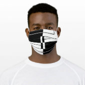 Modern rectangular geometric pattern adult cloth face mask (Worn)