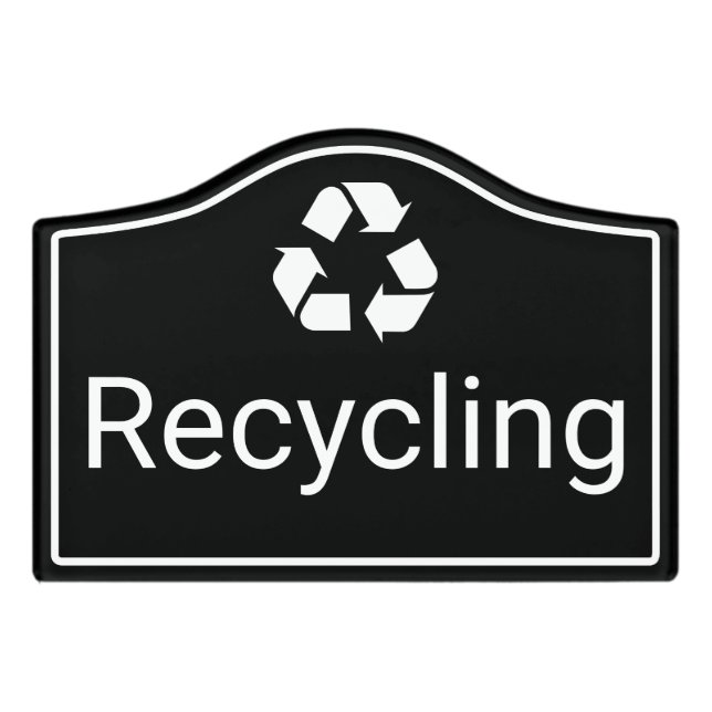 Modern Recycling Vacation Rental Sign (Small Crest Front)
