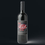 Modern Red 30th Birthday Party Wine Label<br><div class="desc">Elevate your wine selection with our "Talk Thirty to Me" wine label,  adding a personalized touch to your favorite bottle. It's the perfect conversation starter and a great way to commemorate your 30th birthday celebration.</div>