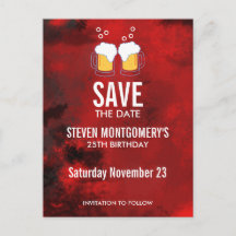 Birthday Save The Date Postcards No Minimum Quantity Zazzle