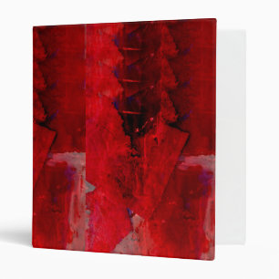 Modern Red Abstract Painting Art Binder