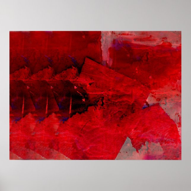 Modern Red Abstract Painting Contemporary Art Post Poster (Front)
