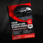 Modern Red Affordable Car Rental Car Hire Auto Flyer<br><div class="desc">Looking for a car rental flyer template that stands out? This eye-catching design is perfect for promoting your rental business and attracting customers with its modern and informative layout. Highlight your competitive rates, key features like 24/7 roadside assistance, and a wide selection of vehicles. Easily customize with your logo, and...</div>