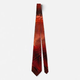 Modern Red and Black Abstract Art Pattern Neck Tie