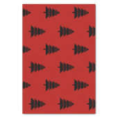 Modern Red and Black Christmas Tree Pattern Tissue Paper | Zazzle
