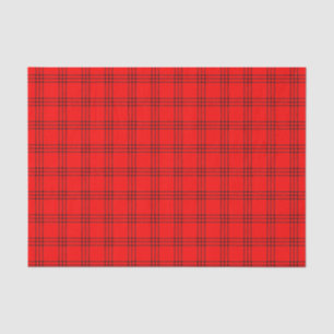 Modern Red and Black Plaid Tissue Paper