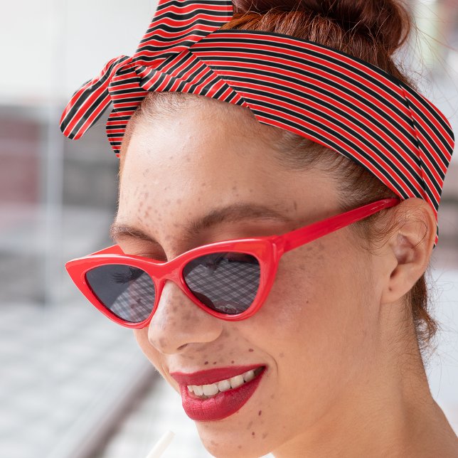 Modern Red and Black Stripes Bandana (Creator Uploaded)