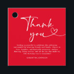 Modern Red and White 30th Birthday Thank You Favor Tags<br><div class="desc">Add a stylish finishing touch to your celebration with these modern red and white 30th birthday favor tags. Perfect for gift bags,  party favors,  or table decor,  these chic tags beautifully express your gratitude while keeping your theme cohesive and sophisticated. Ideal for milestone birthday celebrations!</div>