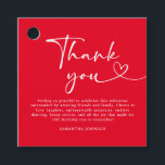 Modern Red and White 30th Birthday Thank You Favor Tags<br><div class="desc">Add a stylish finishing touch to your celebration with these modern red and white 30th birthday favor tags. Perfect for gift bags,  party favors,  or table decor,  these chic tags beautifully express your gratitude while keeping your theme cohesive and sophisticated. Ideal for milestone birthday celebrations!</div>