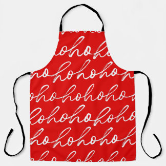 Modern Red and White Christmas Pattern  Apron