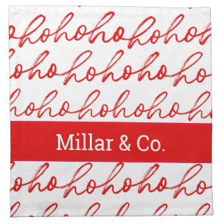 Modern Red and White Christmas Pattern Cloth Napkin