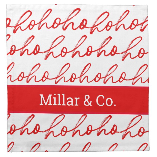  Modern Red and White Christmas Pattern  Cloth Napkin (Front)