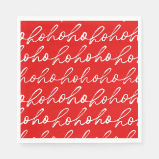 Modern Red and White Christmas Pattern Napkins