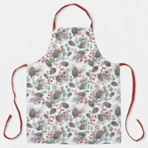 Modern Red Berry Watercolor Christmas