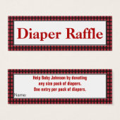 Modern Red,Black and White Diaper Raffle (Front & Back)