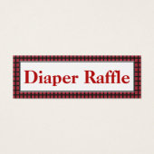 Modern Red,Black and White Diaper Raffle (Front)