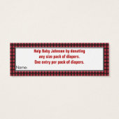 Modern Red,Black and White Diaper Raffle (Back)