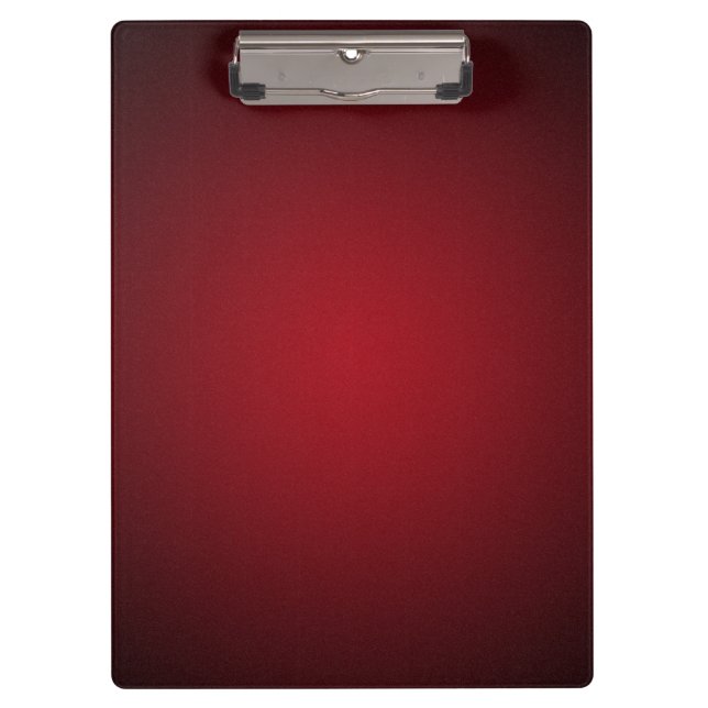 Modern Red-Black Grainy Vignette Clipboard (Front)