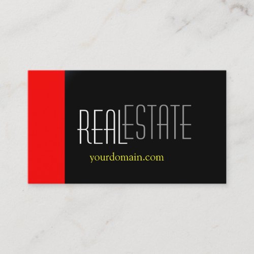 Modern Red Black Gray Yellow Business Card