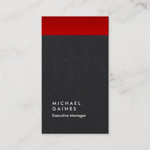 Modern red black professional minimalist business card