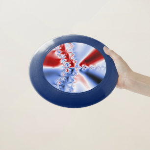 Modern Red Blue Abstract Fractal Wham-O Frisbee