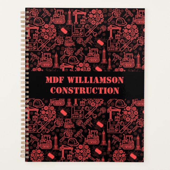 modern red brick Architectural Blueprint Engineer Planner (Front)