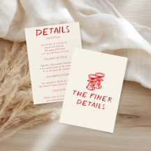 Modern Red Brush Script Wedding