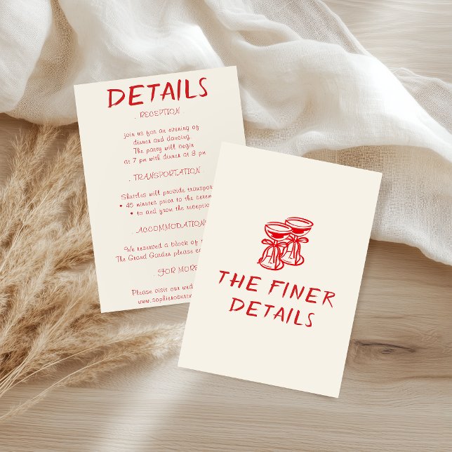 Modern Red Brush Script Wedding Enclosure Card (Creator Uploaded)