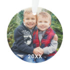 Modern Red Buffalo Plaid Grandparents Photo