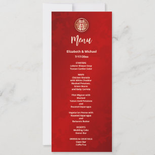 Modern Red Chinese Wedding Invitation